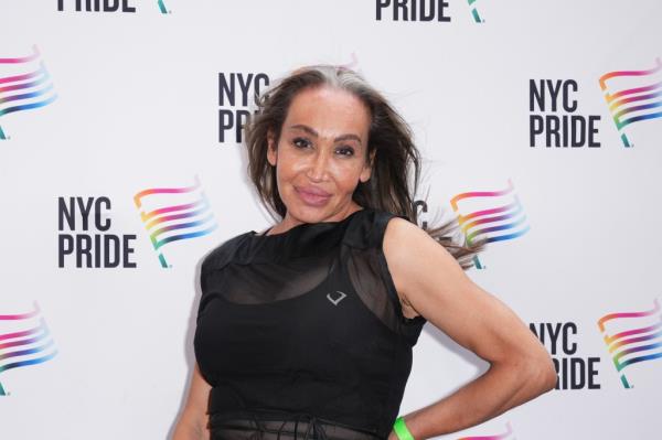 Cecilia Gentili posing at the 2023 New York City Pride Rally