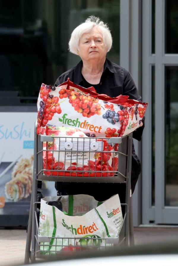 Yellen told Yahoo Finance that she goes grocery shopping every week.